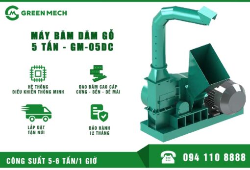 Máy băm gỗ 5 tấn - Máy Chế Biến Gỗ GREEN MECH - Công Ty CP Kỹ Nghệ Xanh Việt Nam